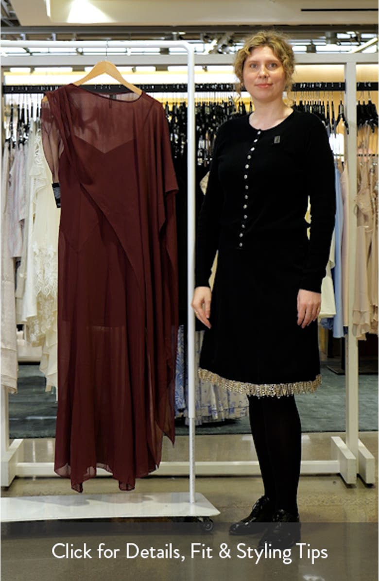 Honey Sheer Maxi Dress with Cape, sales video thumbnail