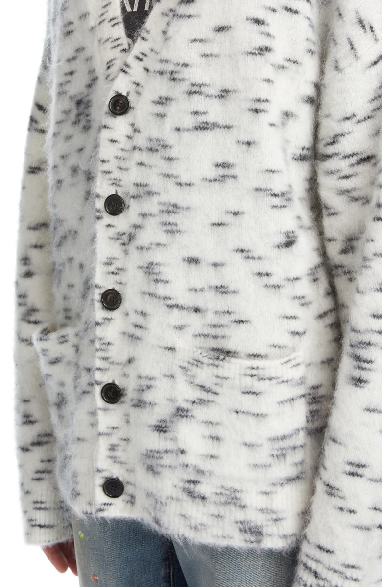 Acne Studios Mélange Wool & Mohair Blend Cardigan, Alternate, color,