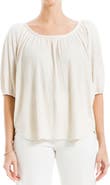 MAX STUDIO Textured Knit Bubble Sleeve Knit Top