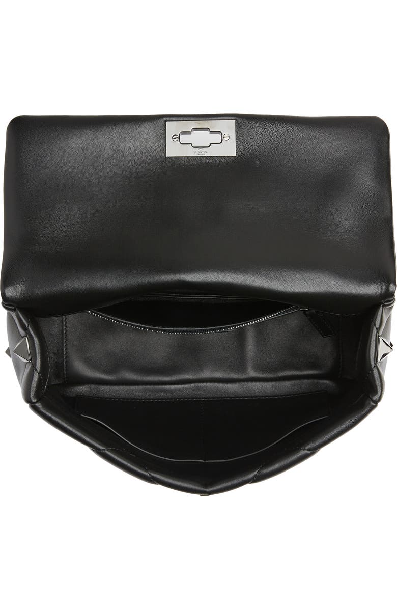 Valentino Garavani Large Roman Stud Quilted Lambskin Leather Shoulder Bag, Alternate, color,