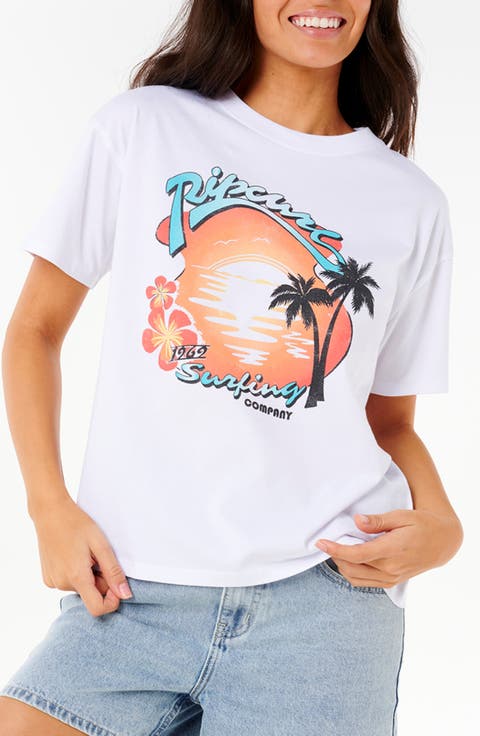 Neon Isles Cotton Graphic T-Shirt