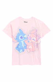 Freeze Kids' Disney Stitch & Angel Rhinestone Graphic T-Shirt
