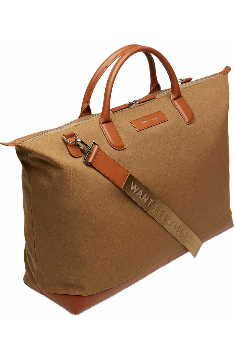 Want Les Essentiels Hartsfield Organic Cotton Canvas Weekender Bag, Alternate, color, Dark Camel