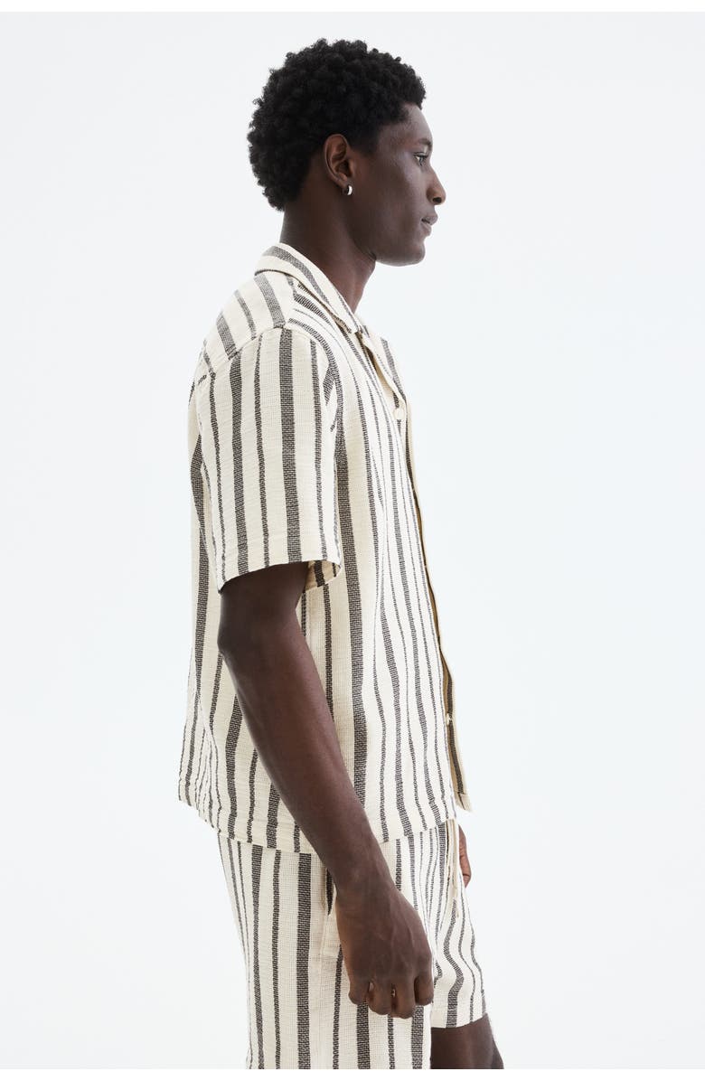 H&M Regular Fit Shirt, Alternate, color, Black/Striped
