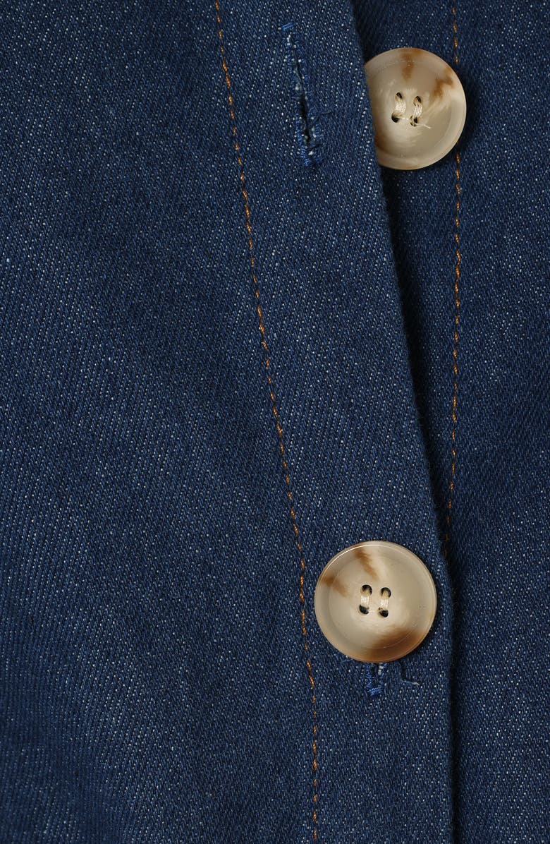 Petal & Pup Harriette Tie Waist Denim Romper, Alternate, color, 