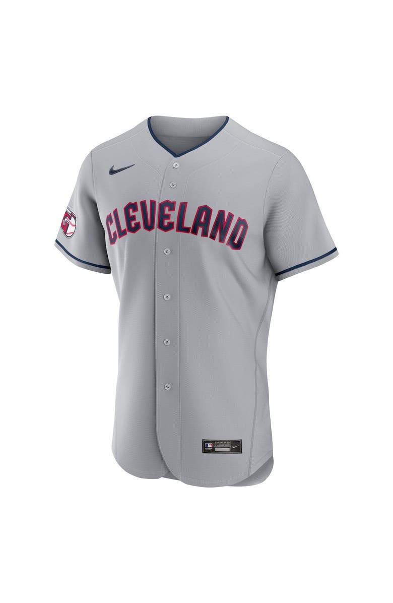 Nike Men's Nike Gray Cleveland Guardians Road Authentic Team Jersey, Alternate, color,