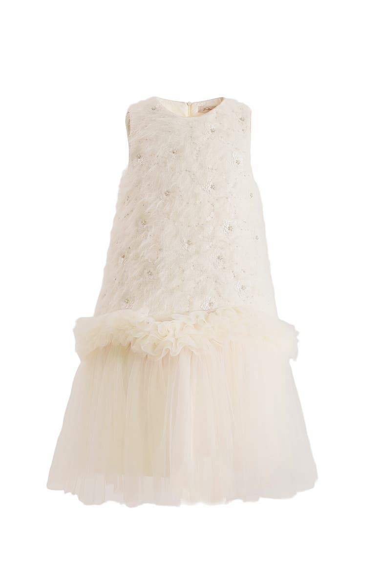 Tulleen Sparkle Tulle Dress, Main, color, Cream