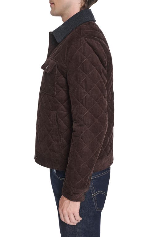 Cole Haan Quilted Shirt Jacket In Animal Print