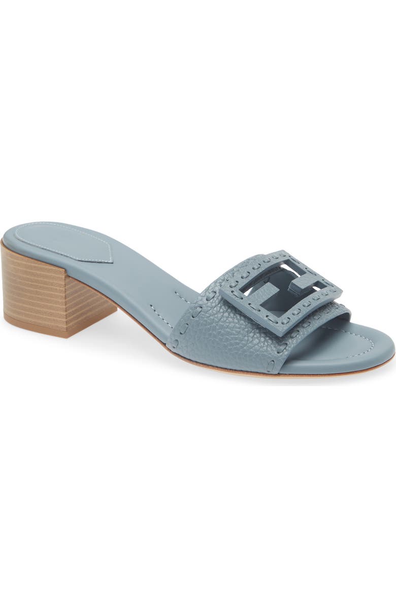 Fendi Baguette Slide Sandal, Main, color, Blue