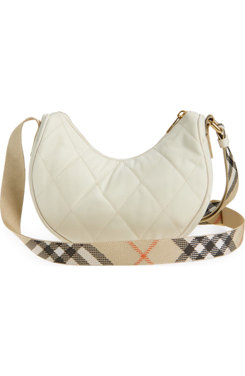 Burberry Horseshoe Quilted Nylon Crossbody Bag, Alternate, color, Soap