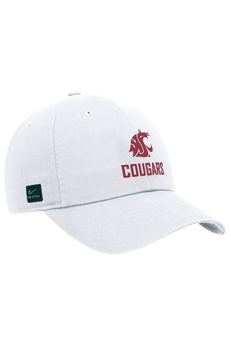 Men's Nike White Washington State Cougars 2025 On-Field Club Adjustable Hat, Main, color, White