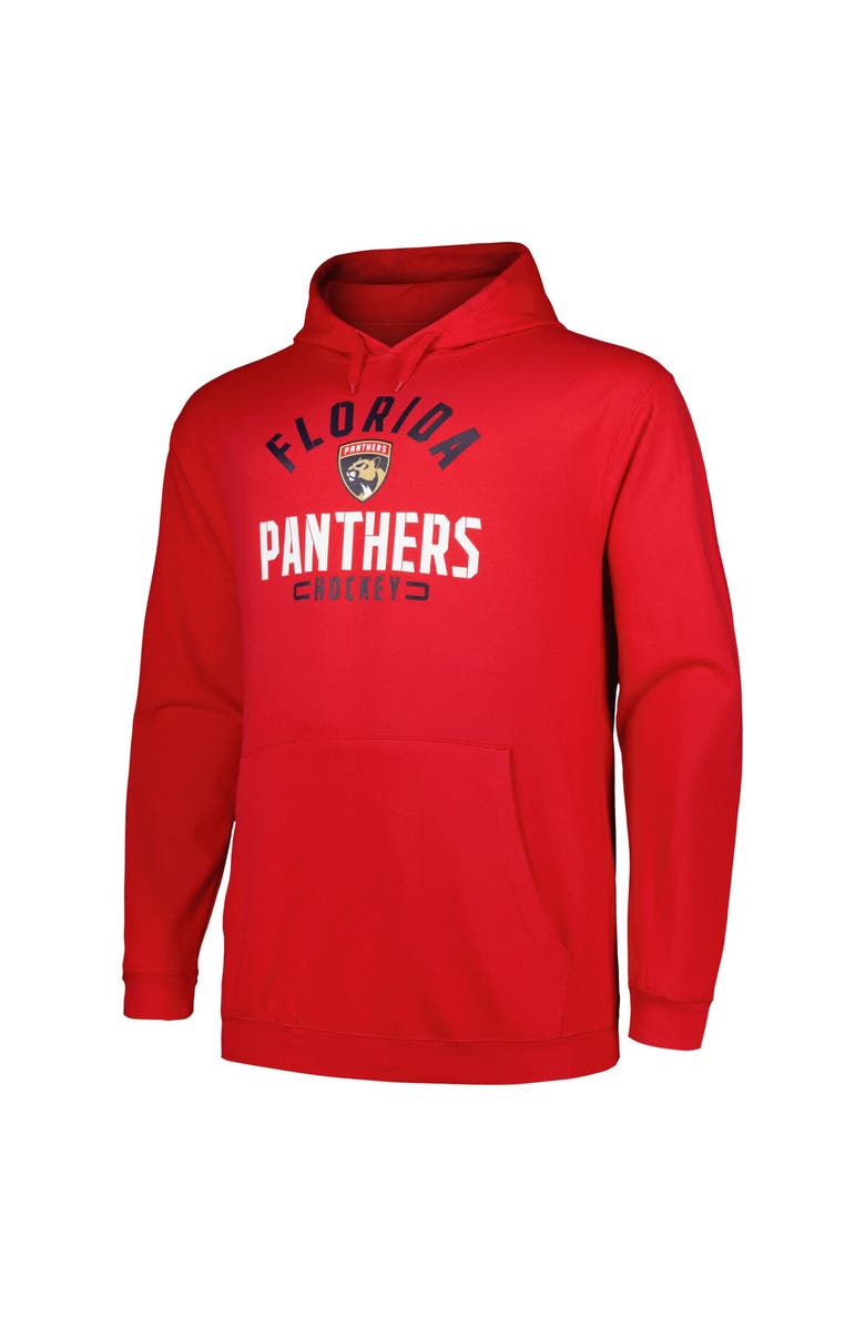 PROFILE Men's Profile Red Florida Panthers Big & Tall Arch Over Logo Pullover Hoodie, Alternate, color, Red