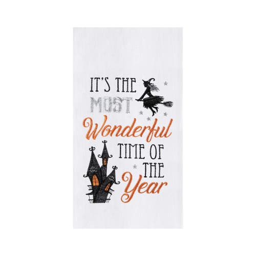 C & F Home C&f Home It's The Most Wonderful Time Of The Year Halloween Flour Sack Kitchen Towel In White