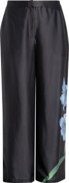 Vince Camuto Floral Wide Leg Pull-On Pants