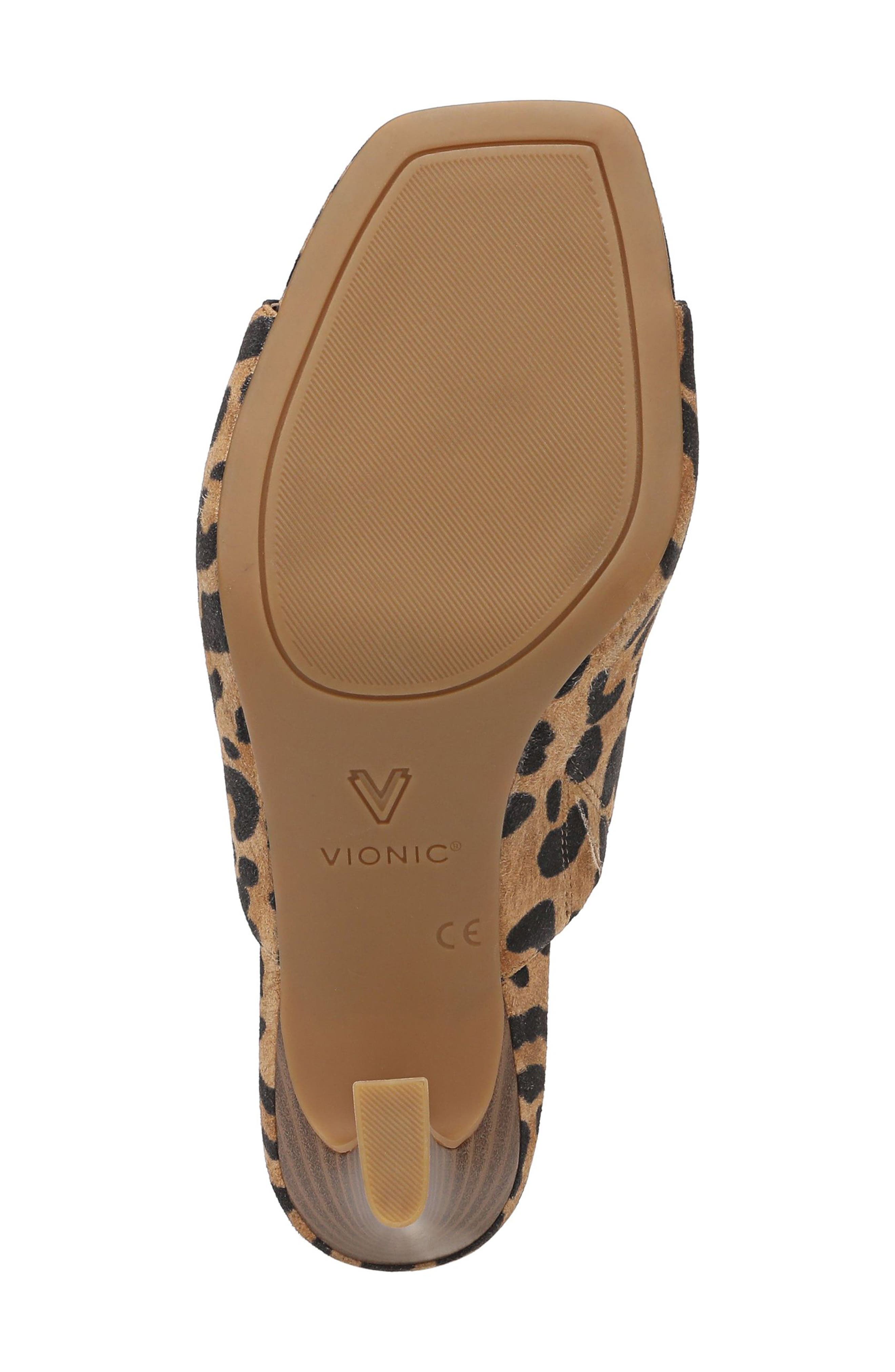 Vionic Charlie Slide Sandal, Alternate, color, Tan Leopard Haircalf