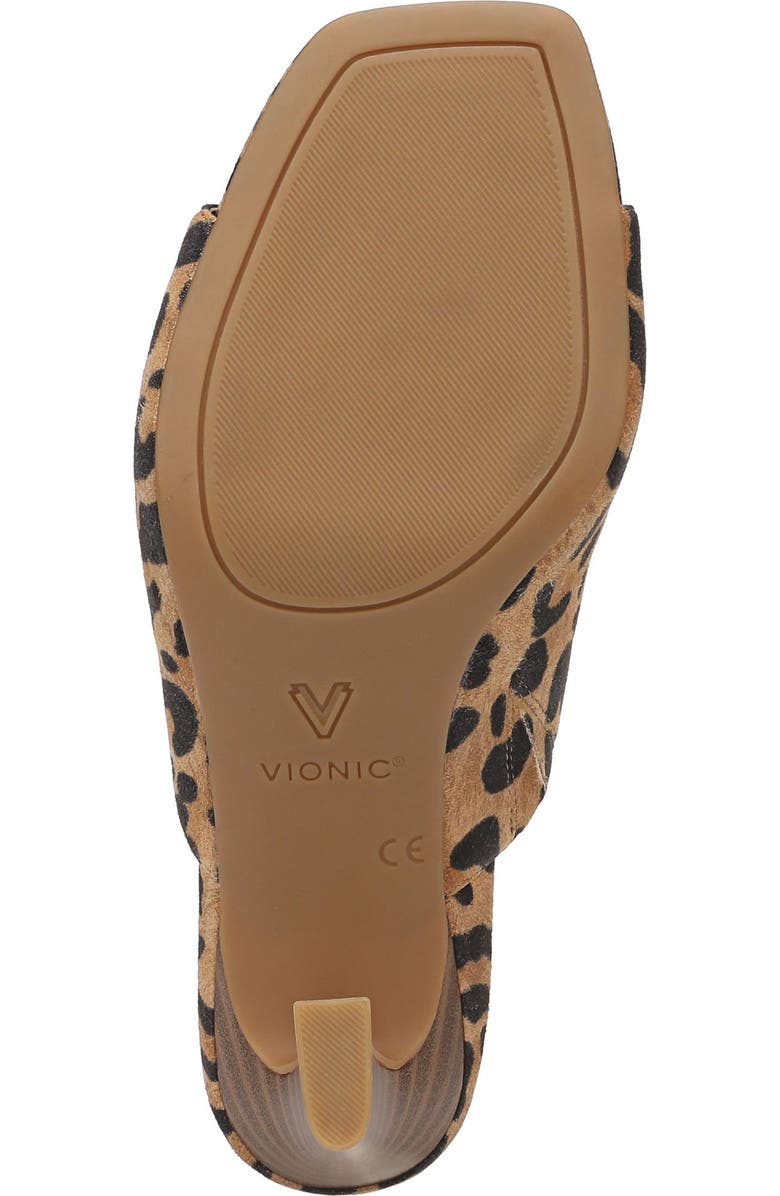 Vionic Charlie Slide Sandal, Alternate, color, Tan Leopard Haircalf