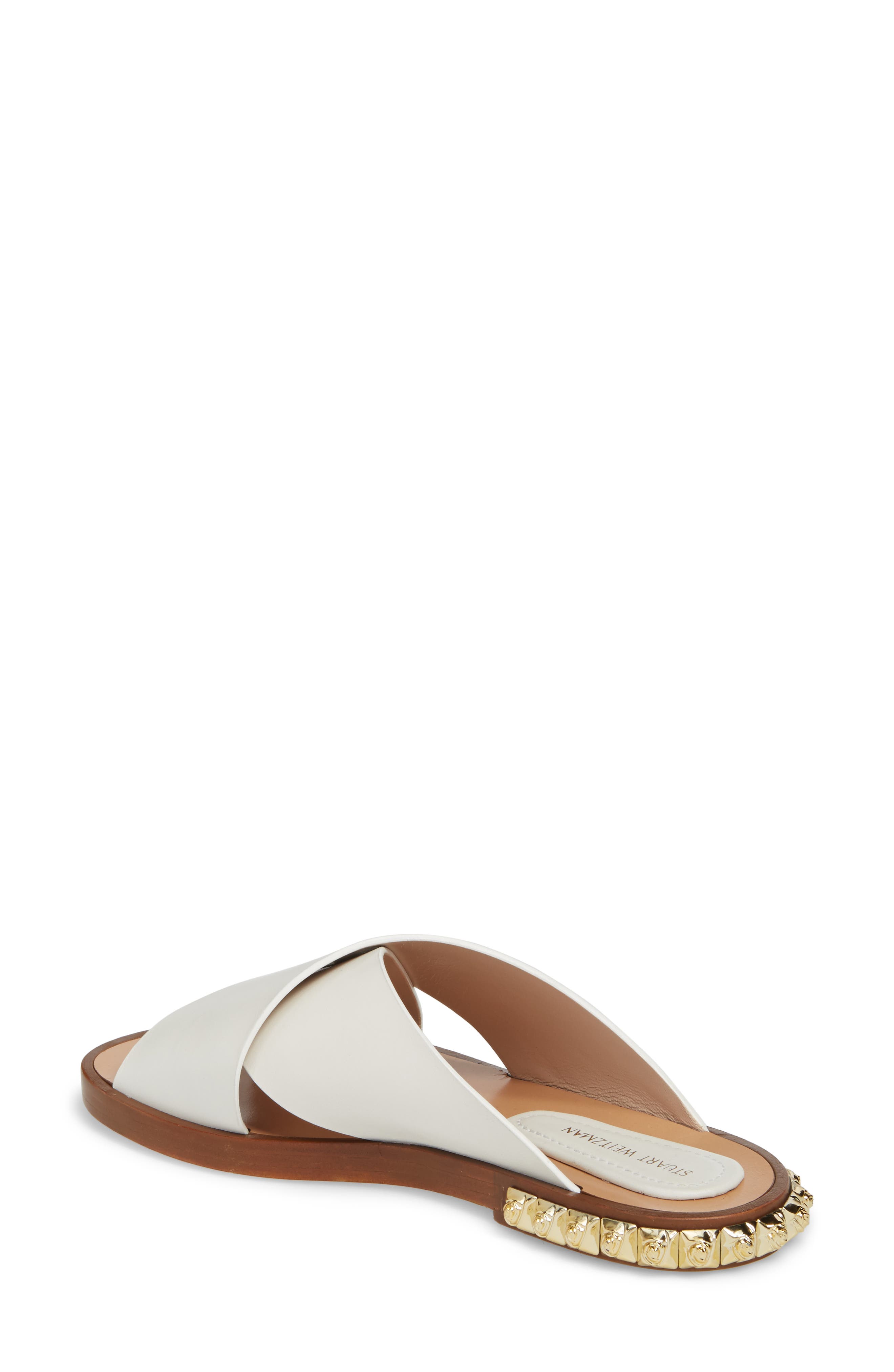 Stuart Weitzman Rockrose Studded Slide Sandal, Alternate, color, 