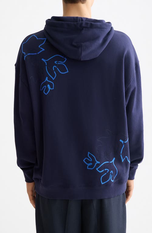 Scotch & Soda Soutache Embellished Hoodie In Blue