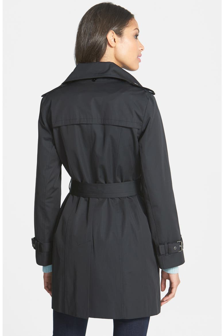 Trench Coat with Detachable Hood & Liner, Alternate, color, BLACK