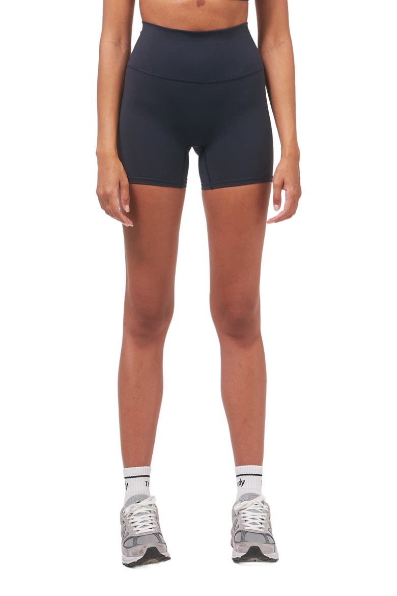 Hybrid Short High Waist 4", Alternate, color, Space Navy