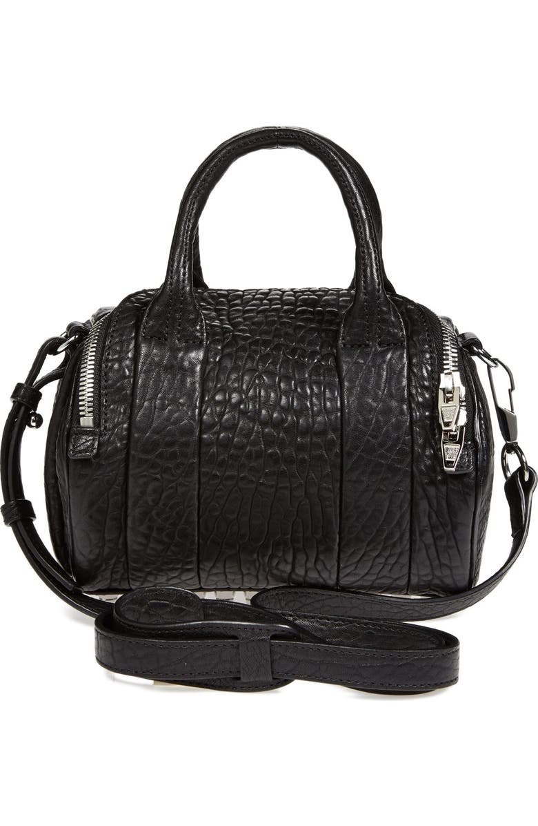 Alexander Wang 'Mini Rockie - Nickel' Leather Crossbody Satchel, Alternate, color,