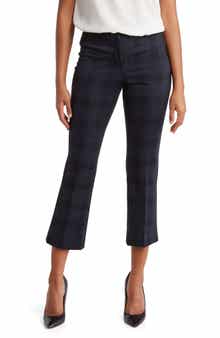 Amanda & Chelsea Ponté Plaid Mini Boot Cut Pants