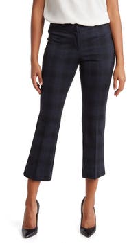 Amanda & Chelsea Ponté Plaid Mini Boot Cut Pants