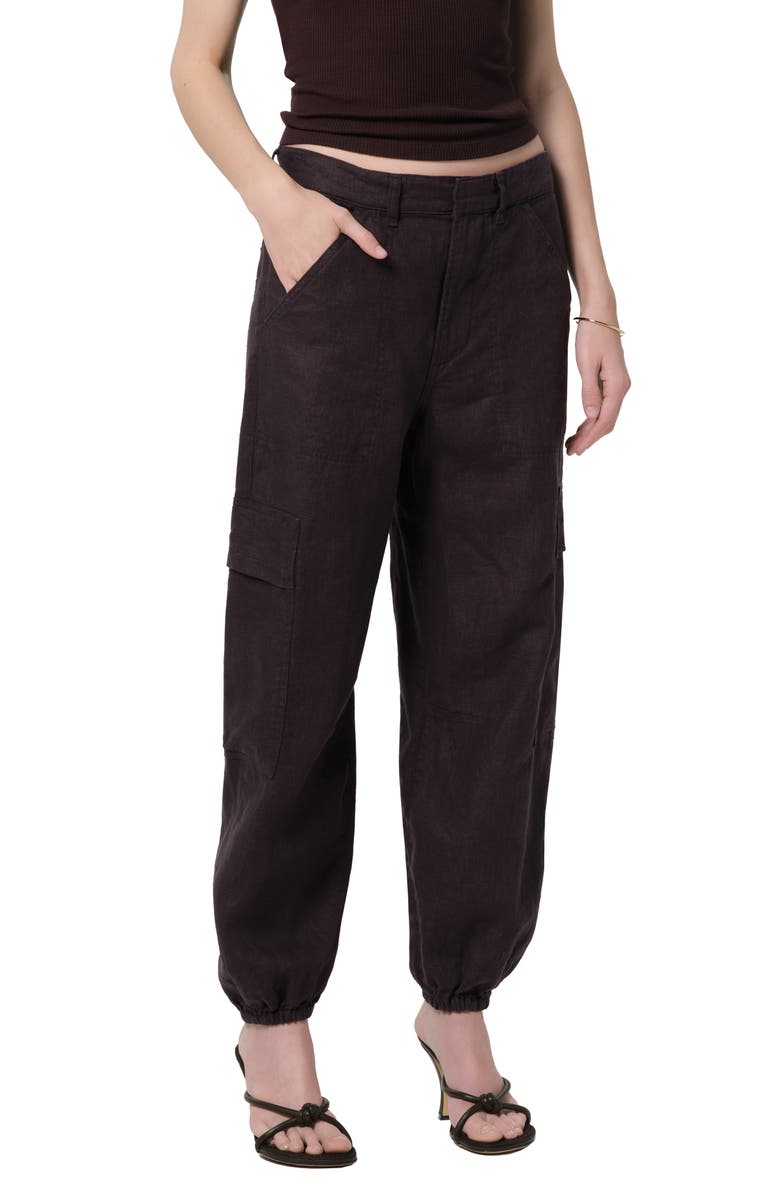 Citizens of Humanity Ciela Linen Utility Joggers, Alternate, color, Charcoal Dark Grey