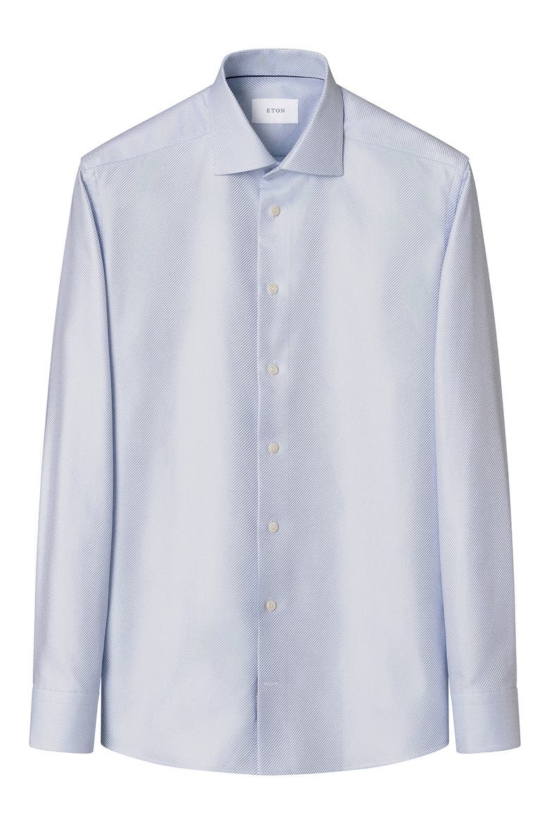 Slim Fit Diagonal Weave Dress Shirt, Alternate, color, LIGHT BLUE