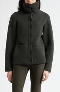 Vince Double Face Wool Blend Turtleneck Cardigan