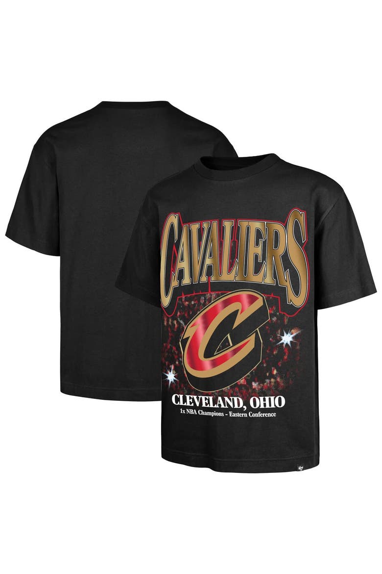 Men's '47 Black Cleveland Cavaliers Past Champs Collection Flashbulb Foundation T-Shirt, Alternate, color, Black