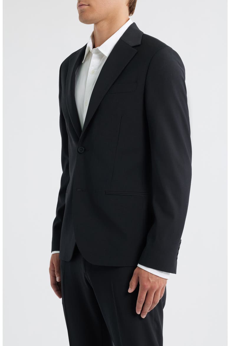 Skinny Fit Black Suit Jacket, Alternate, color, BLACK CAVIAR