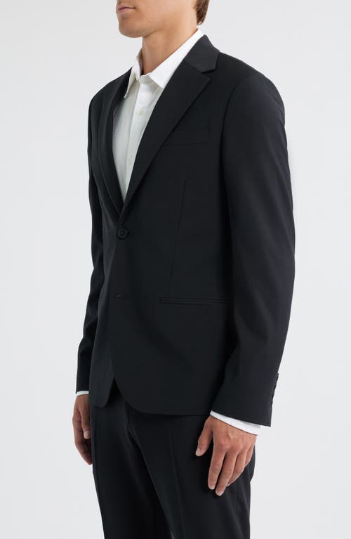 Open Edit Skinny Fit Black Silk Suit Jacket In Black