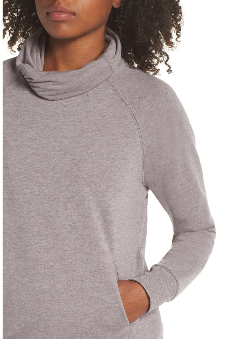 Erica Twist Cowl Neck Pullover, Alternate, color, GREY KITTEN