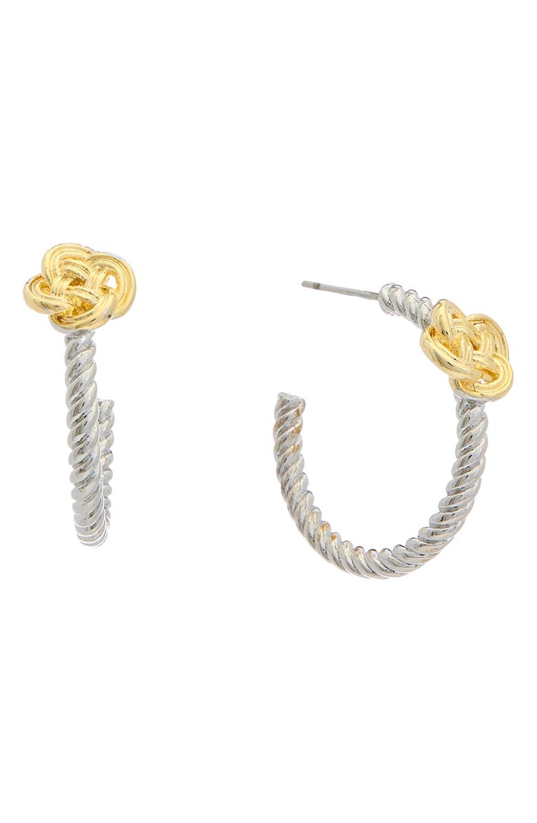 Juvell Two-Tone Textured Hoop Earrings, Main, color, Two Tone