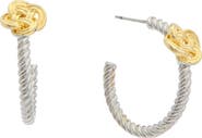 Juvell Two-Tone Textured Hoop Earrings