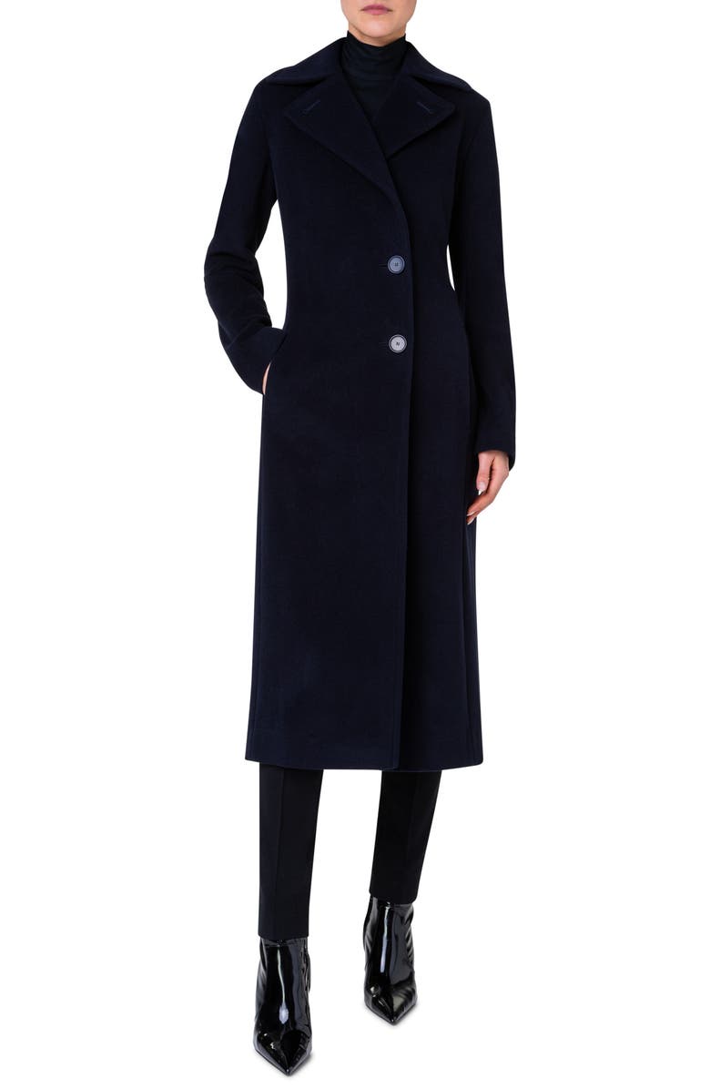 Akris punto Belted Wool Blend Coat, Main, color, 