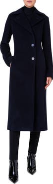 Akris punto Belted Wool Blend Coat