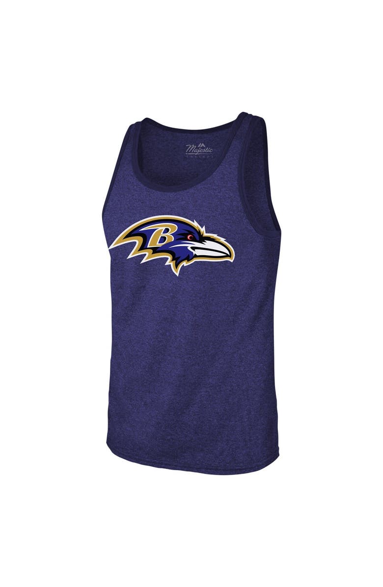 Majestic Threads Men's Majestic Threads Lamar Jackson Purple Baltimore Ravens Tri-Blend Player Name & Number Tank Top, Alternate, color, Purple