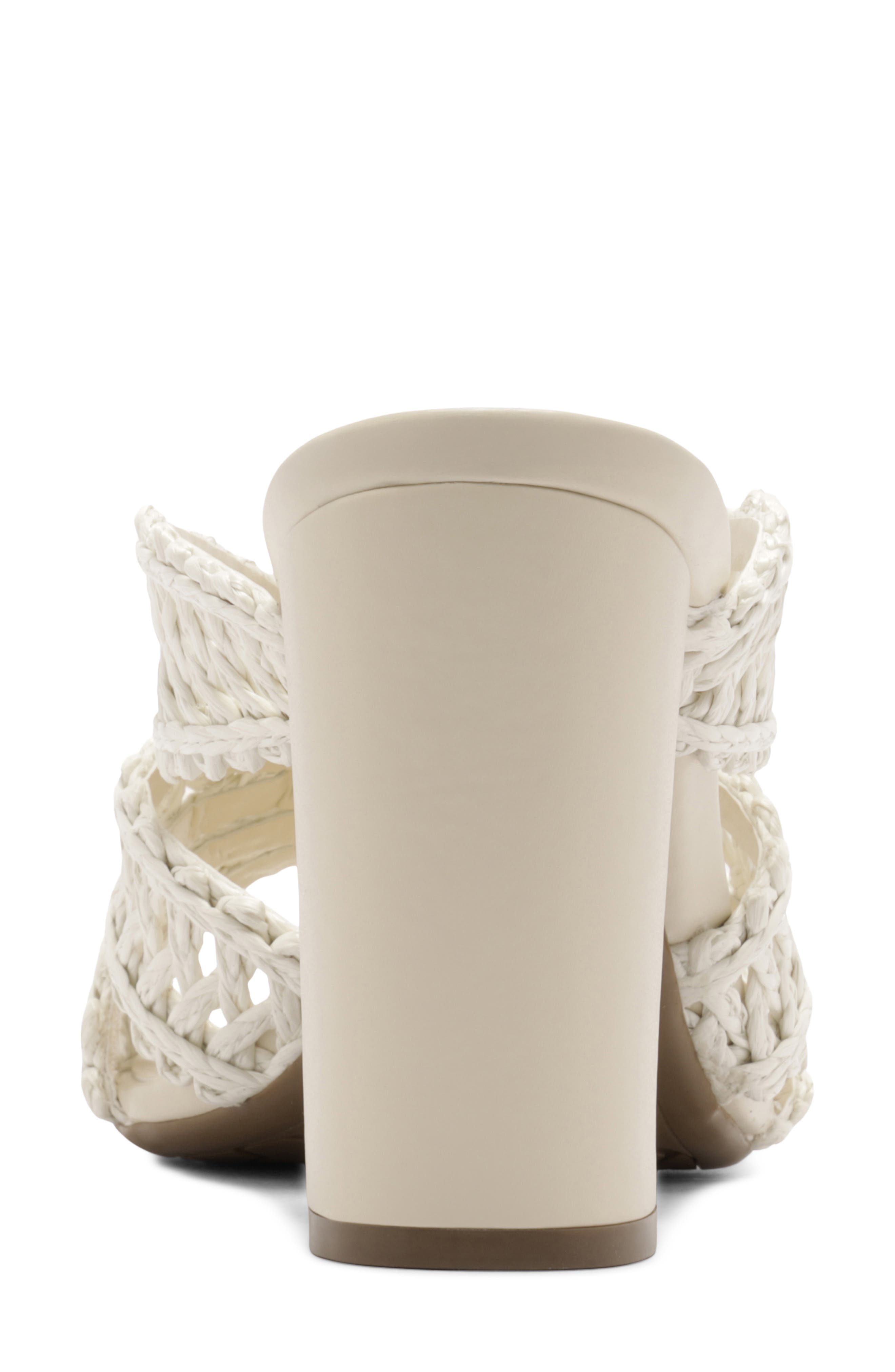 Arezzo Ciara Block Heel Sandal, Alternate, color, Off White