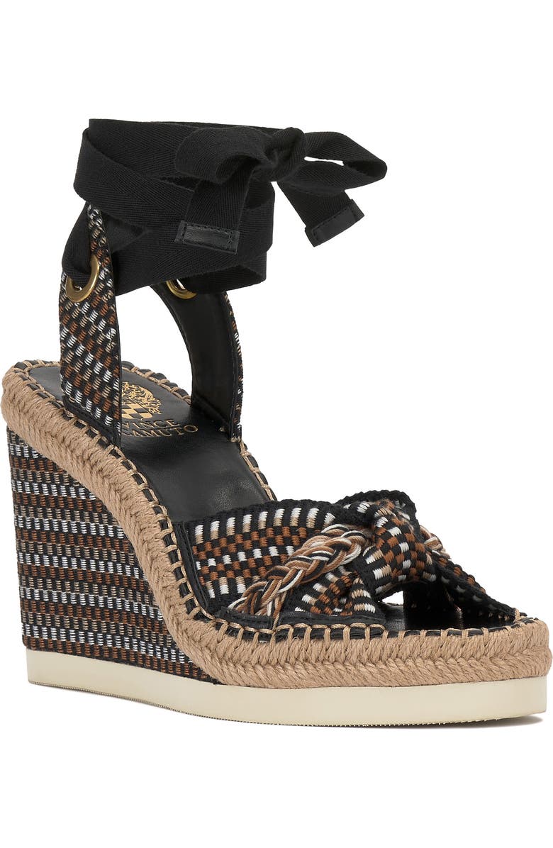 Vince Camuto Bealie Platform Wedge Sandal, Main, color, Black Multi