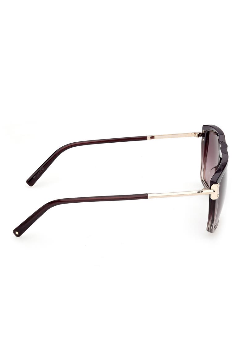 56mm Square Sunglasses, Alternate, color, PLUM CRYSTAL / GOLD / PURPLE