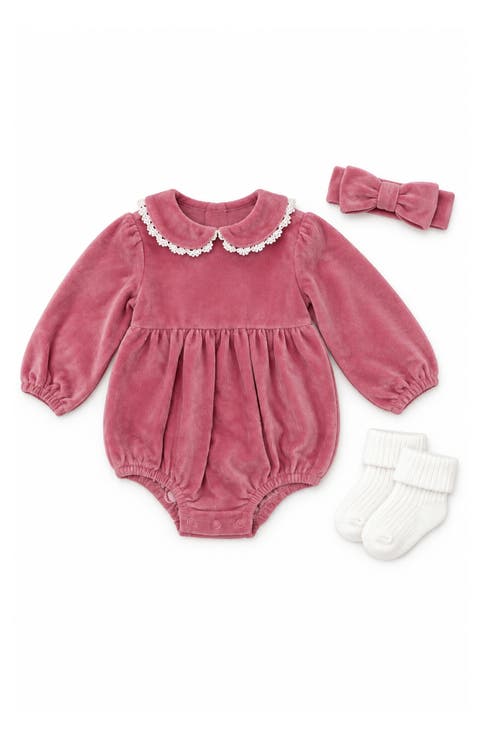 3-Piece Corduroy Romper Set