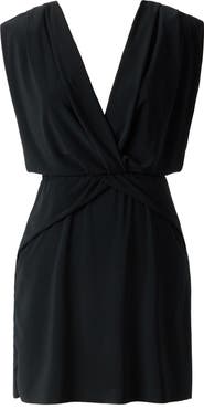 Magicsuit® Surplice Plunge Neck Jersey Matte Cover-Up Dress