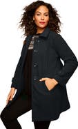Roaman's Plus Size Button Up Fleece Jacket