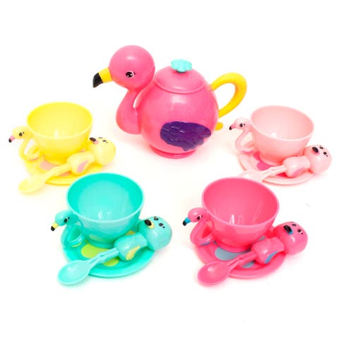 Flamingo Animal Tea Party Set, 13 Pieces