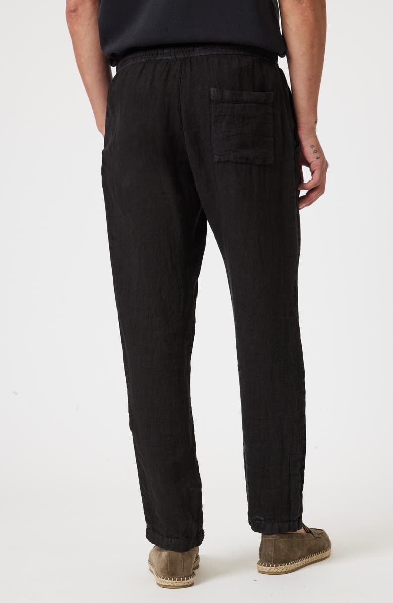 Mavi Jeans Tie Waist Linen Pants, Alternate, color, Black