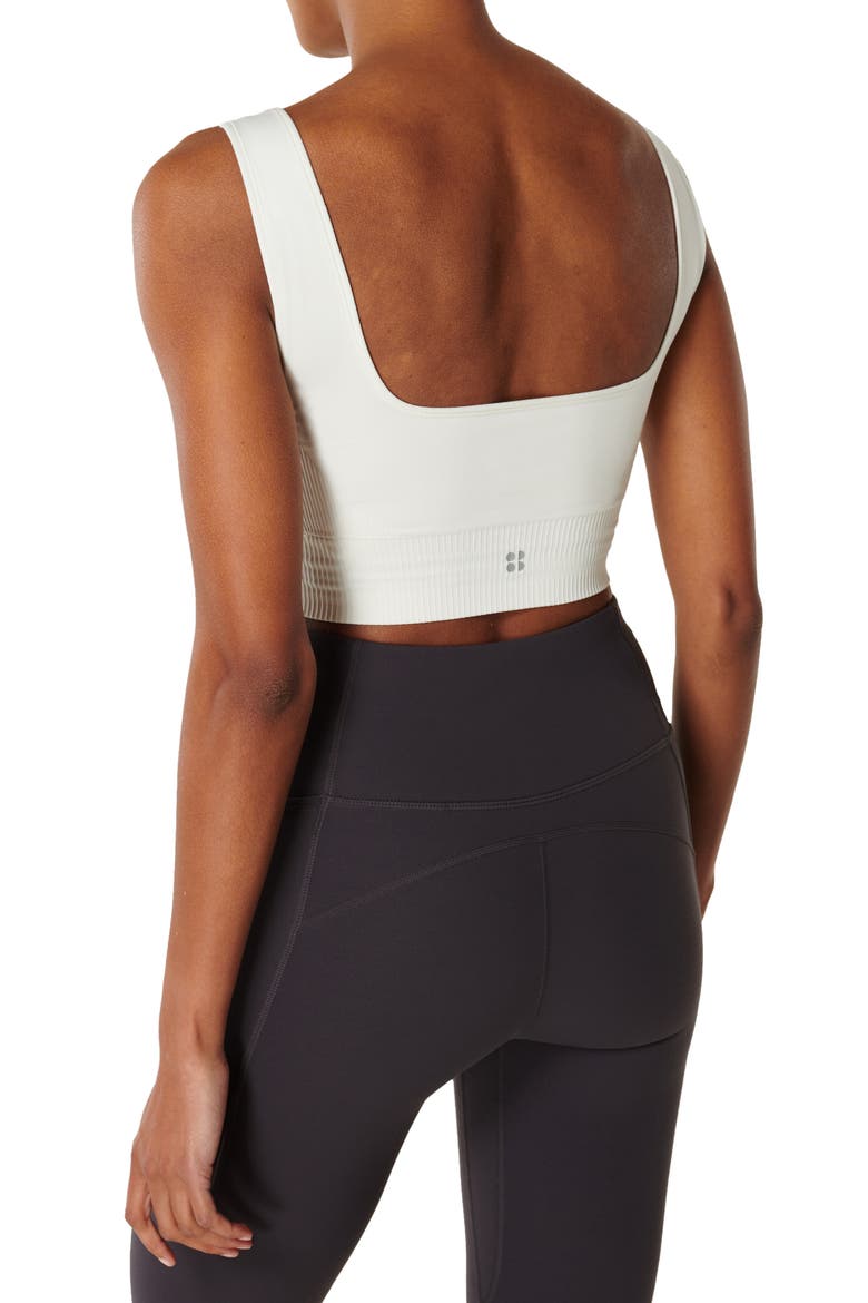 Balance Seamless Longline Sports Bra, Alternate, color, LILY WHITE