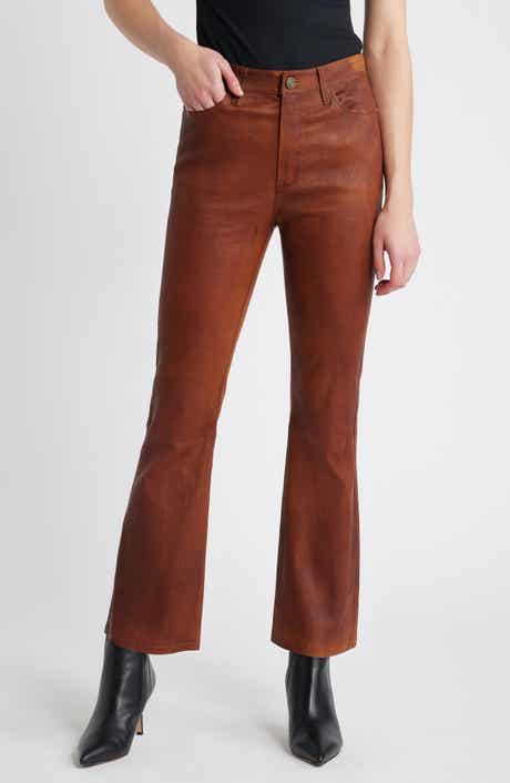 FRAME Le Crop Bootcut Leather Pants
