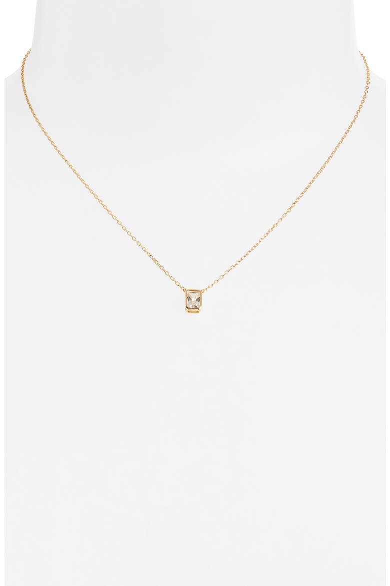 Cubic Zirconia Pendant & Stud Earrings Set, Alternate, color, GOLD